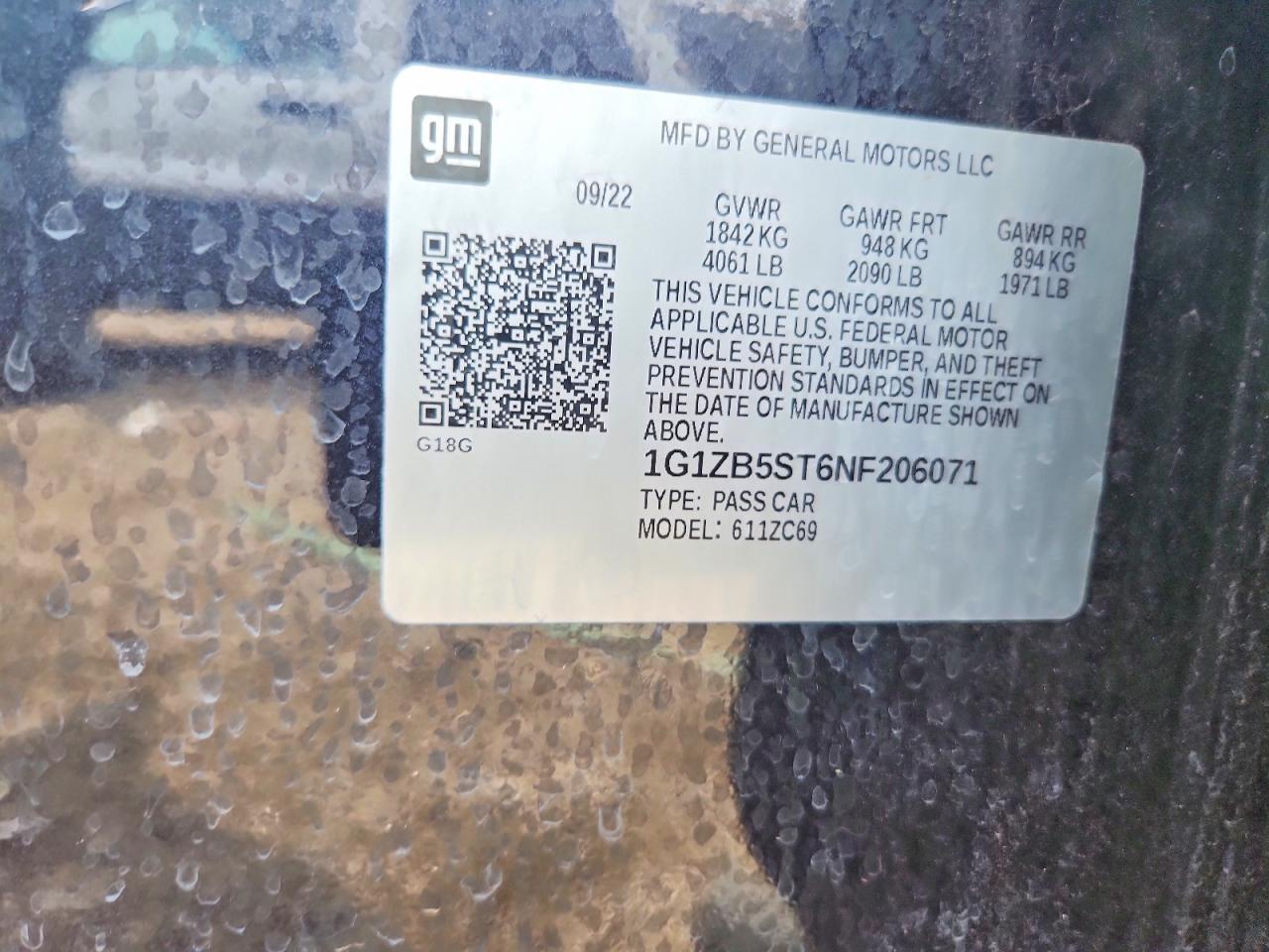 2022 CHEVROLET MALIBU