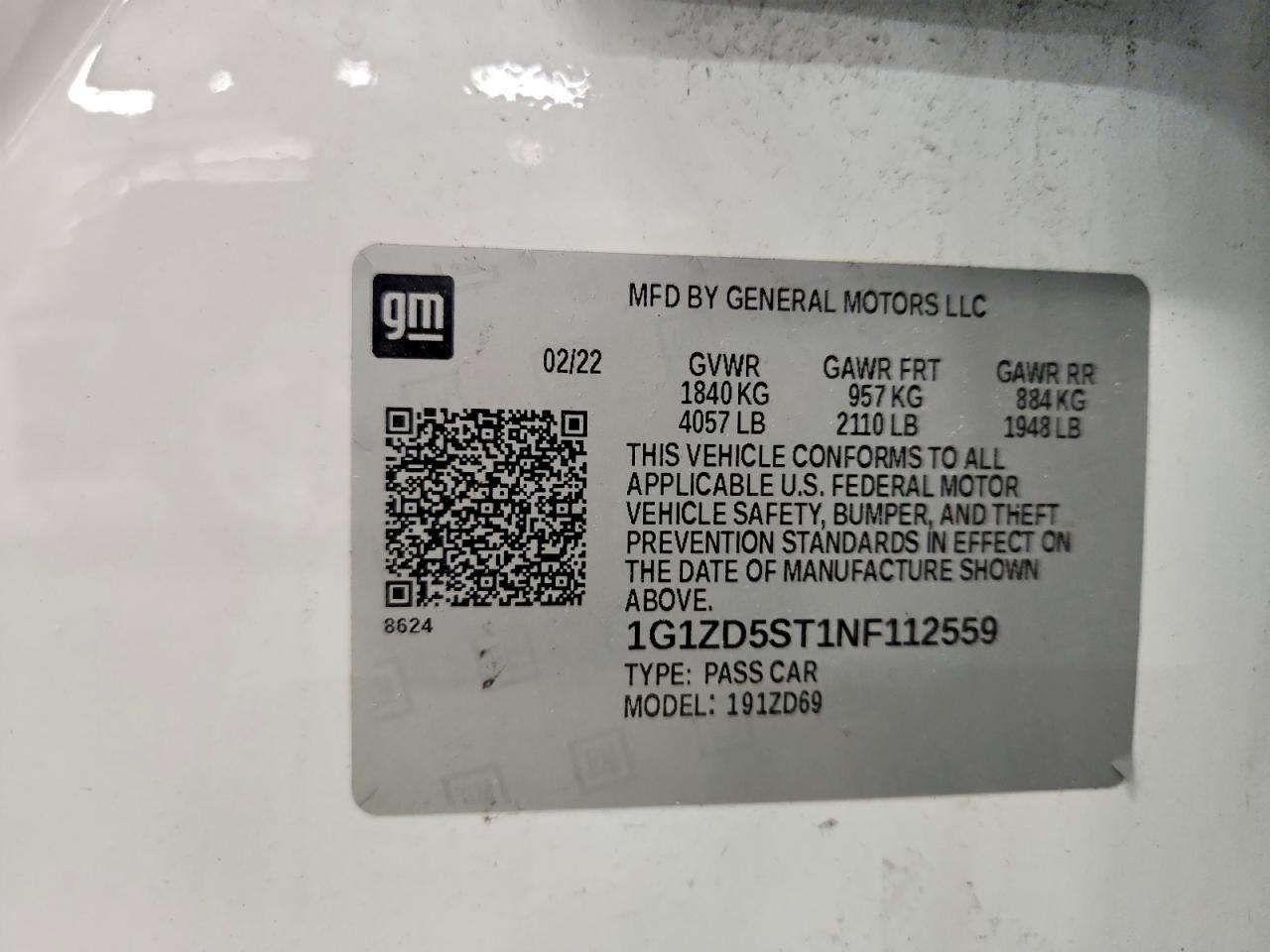 2022 CHEVROLET MALIBU