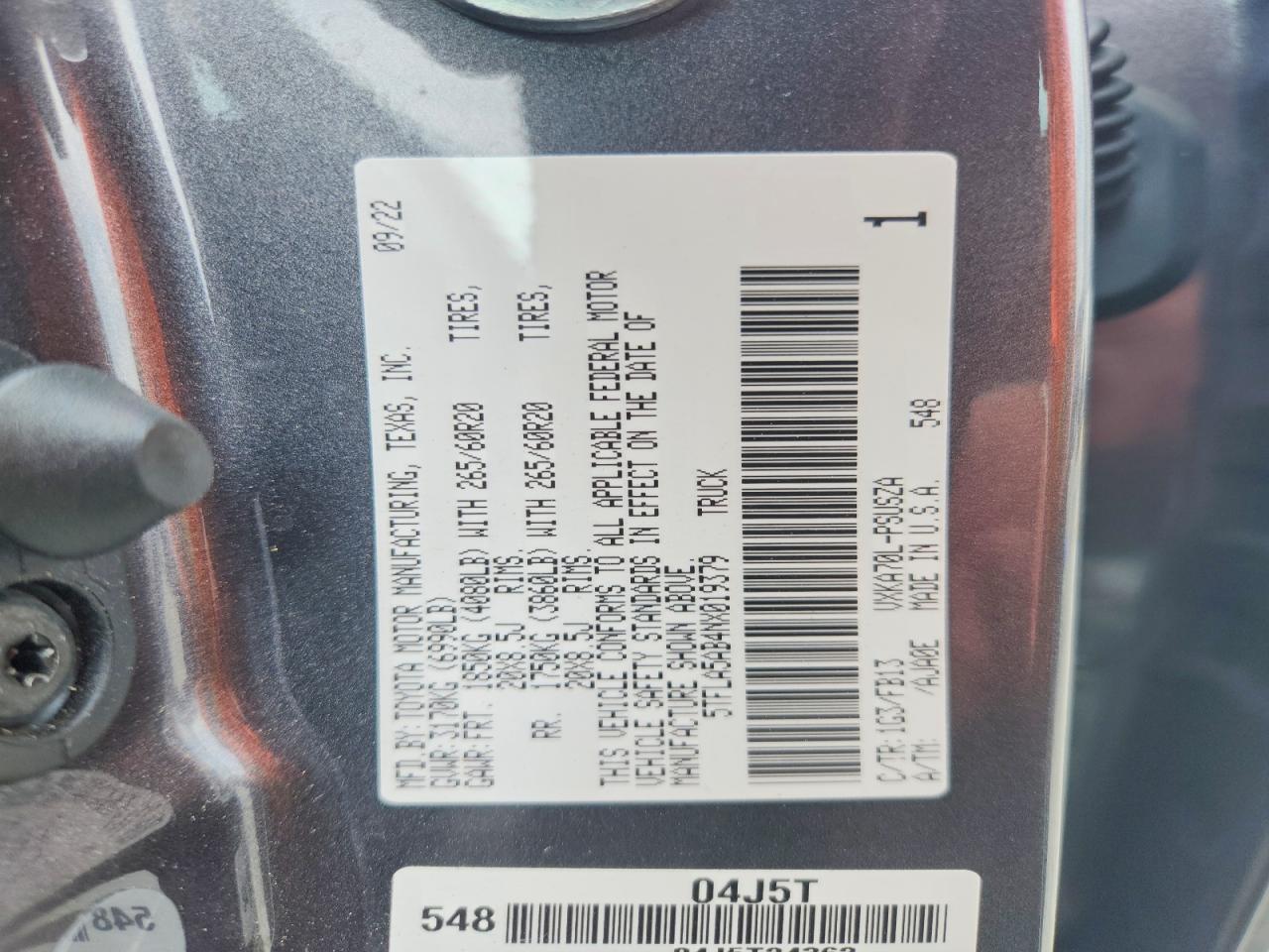2022 TOYOTA TUNDRA