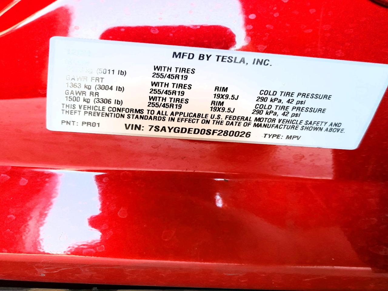 2025 TESLA MODEL Y