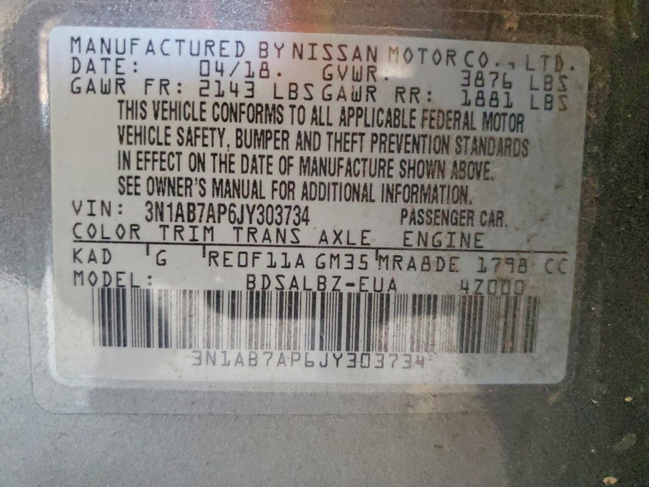 2018 NISSAN SENTRA