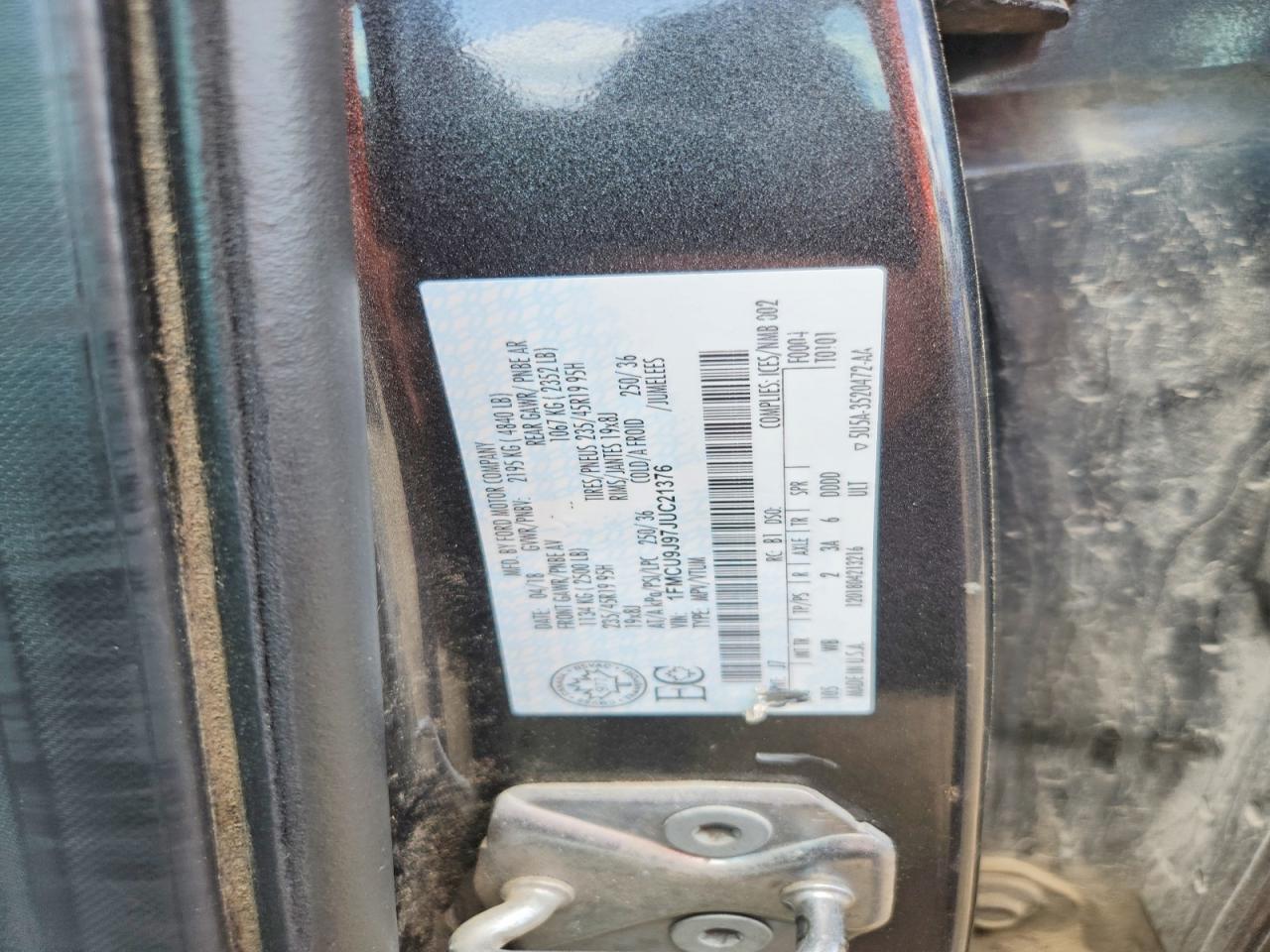 2018 FORD ESCAPE