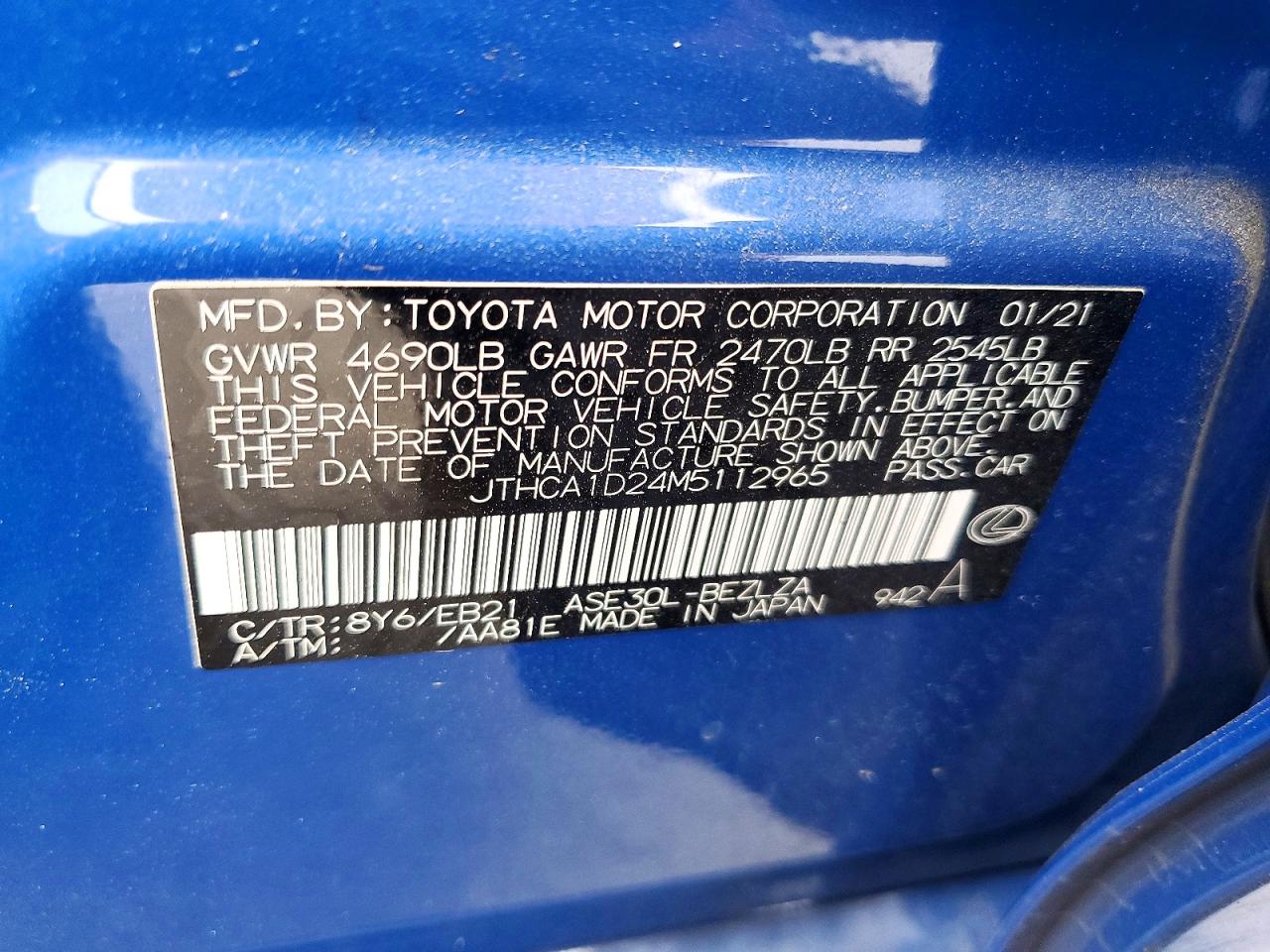2021 LEXUS IS