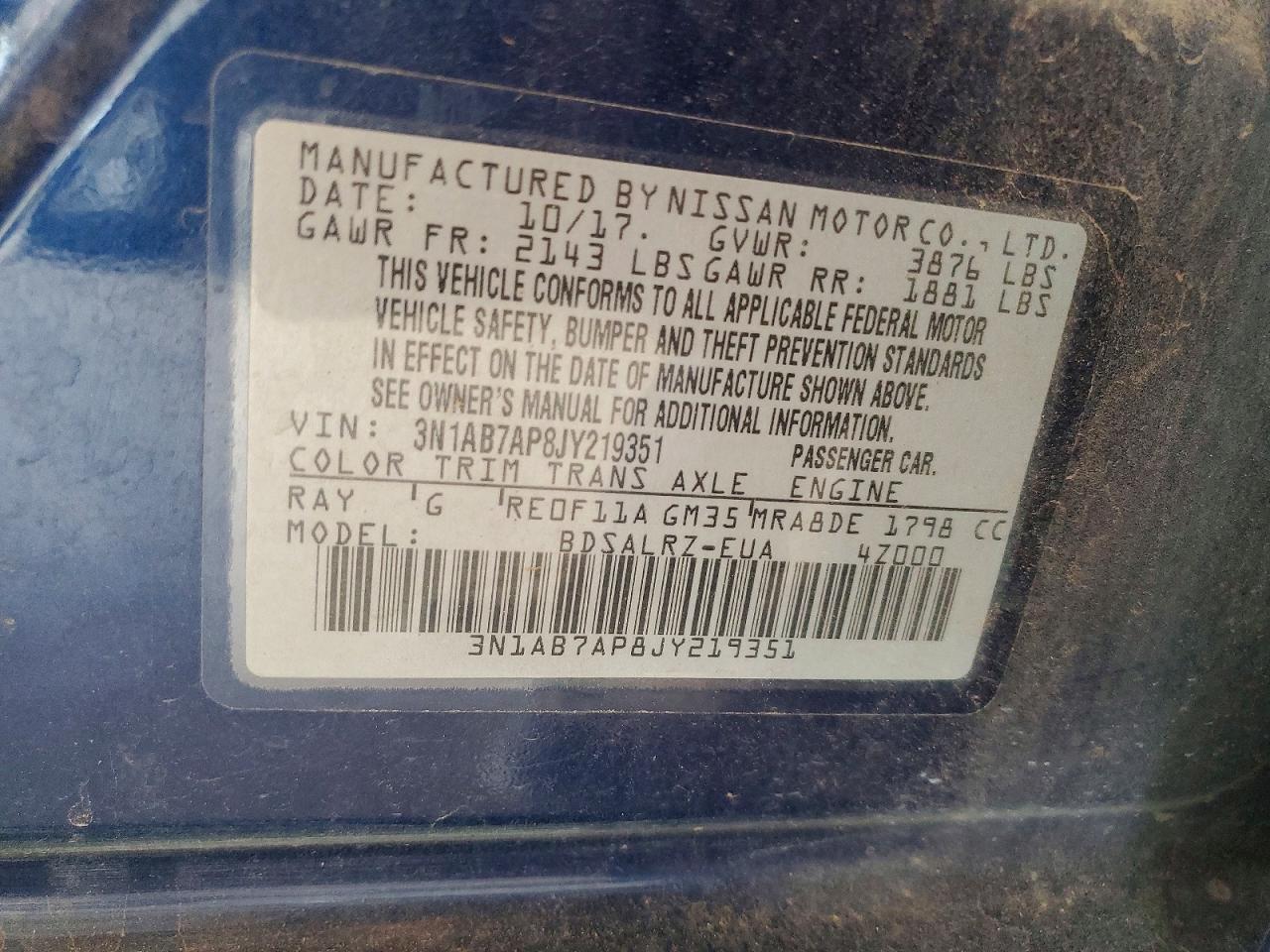 2018 NISSAN SENTRA