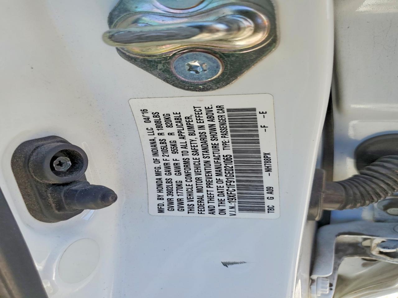 2016 HONDA CIVIC