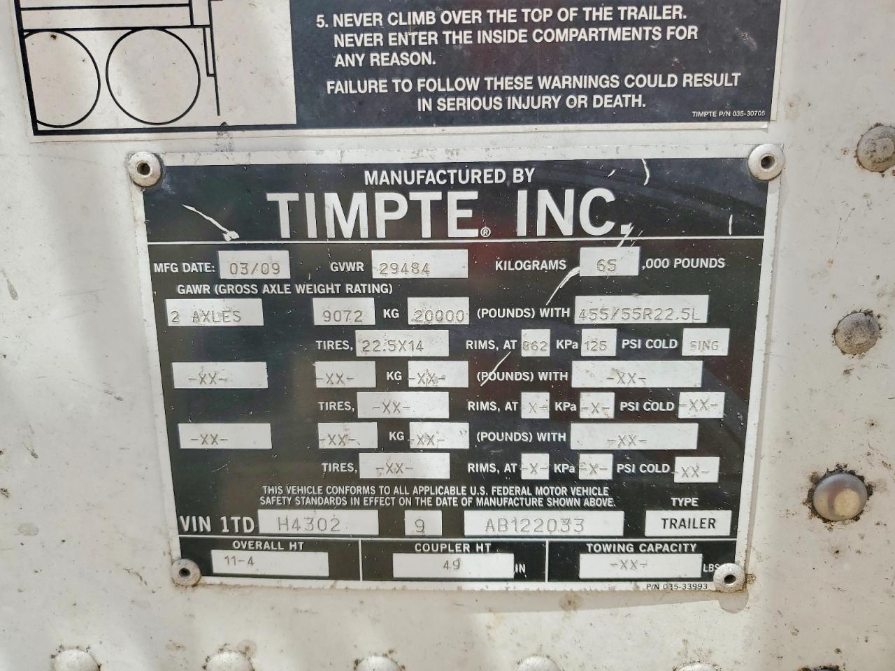 2010 TIMPTE HOPPER TRL