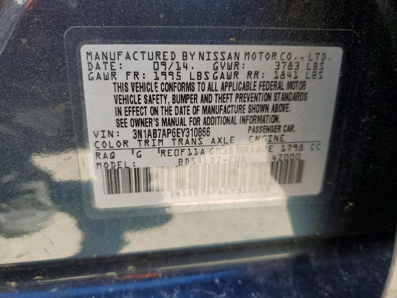 2014 NISSAN SENTRA