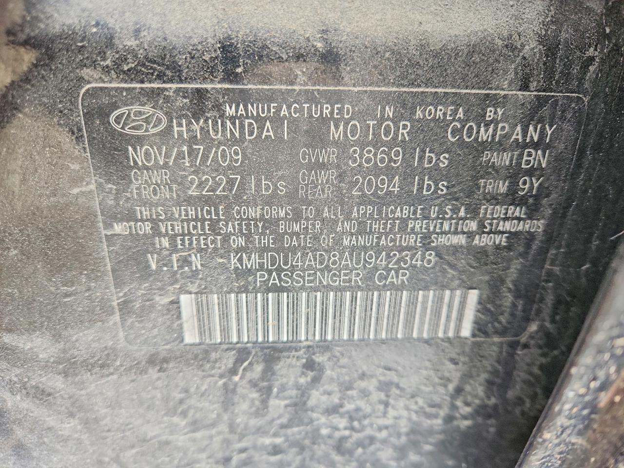 2010 HYUNDAI ELANTRA