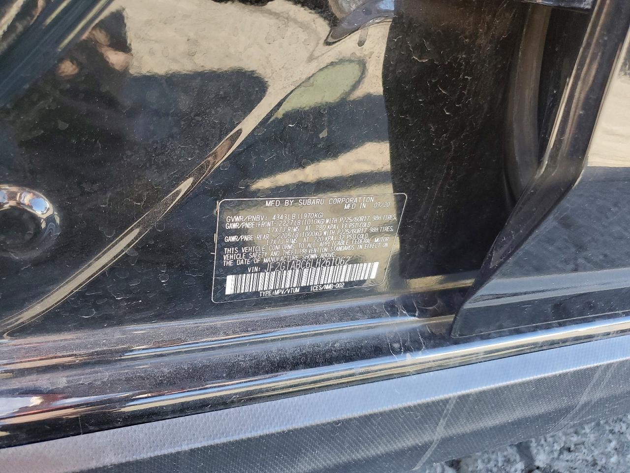 2020 SUBARU CROSSTREK