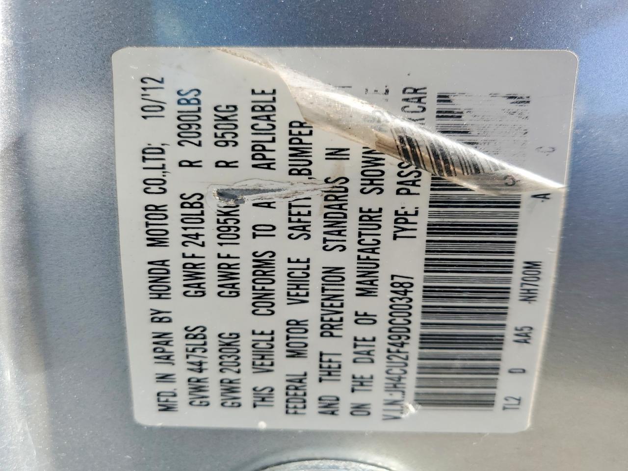 2013 ACURA TSX