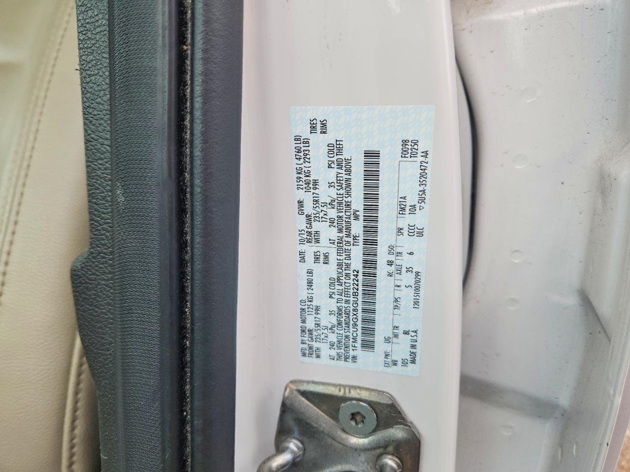 2016 FORD ESCAPE