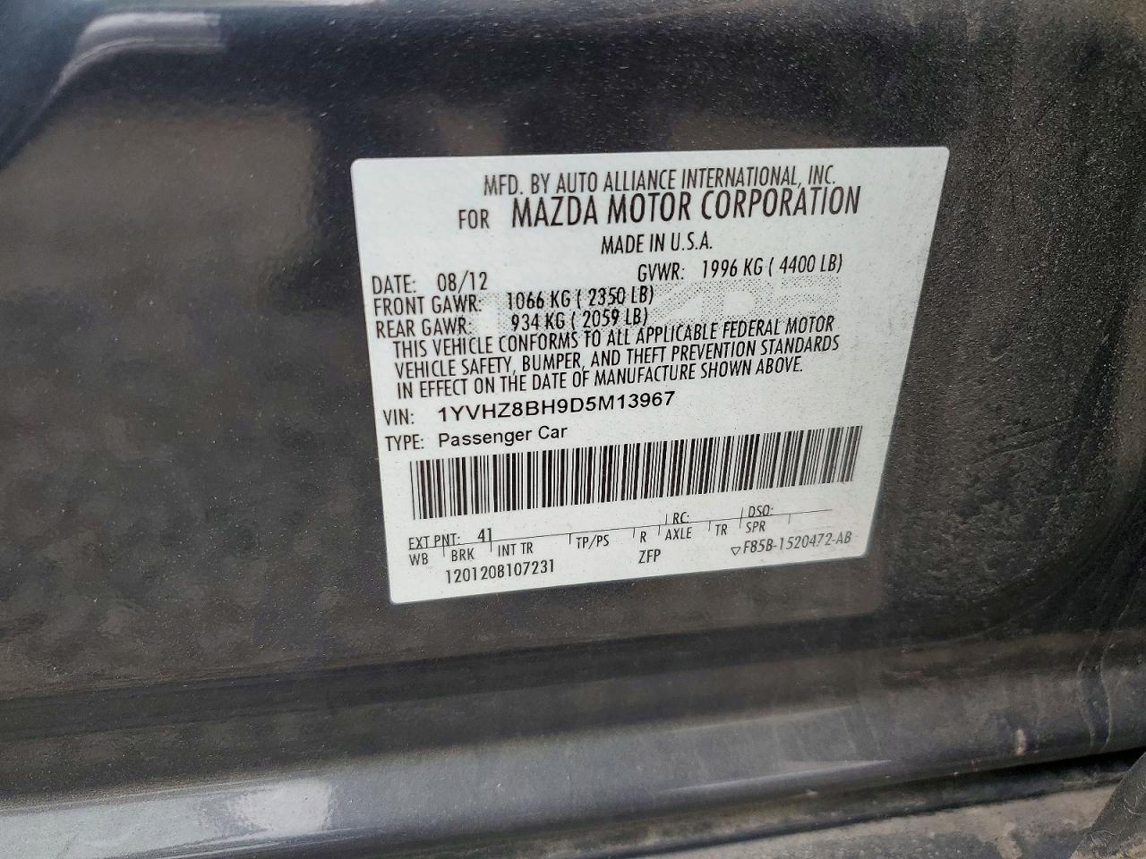 2013 MAZDA 6