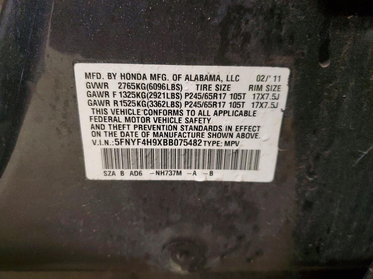 2011 HONDA PILOT