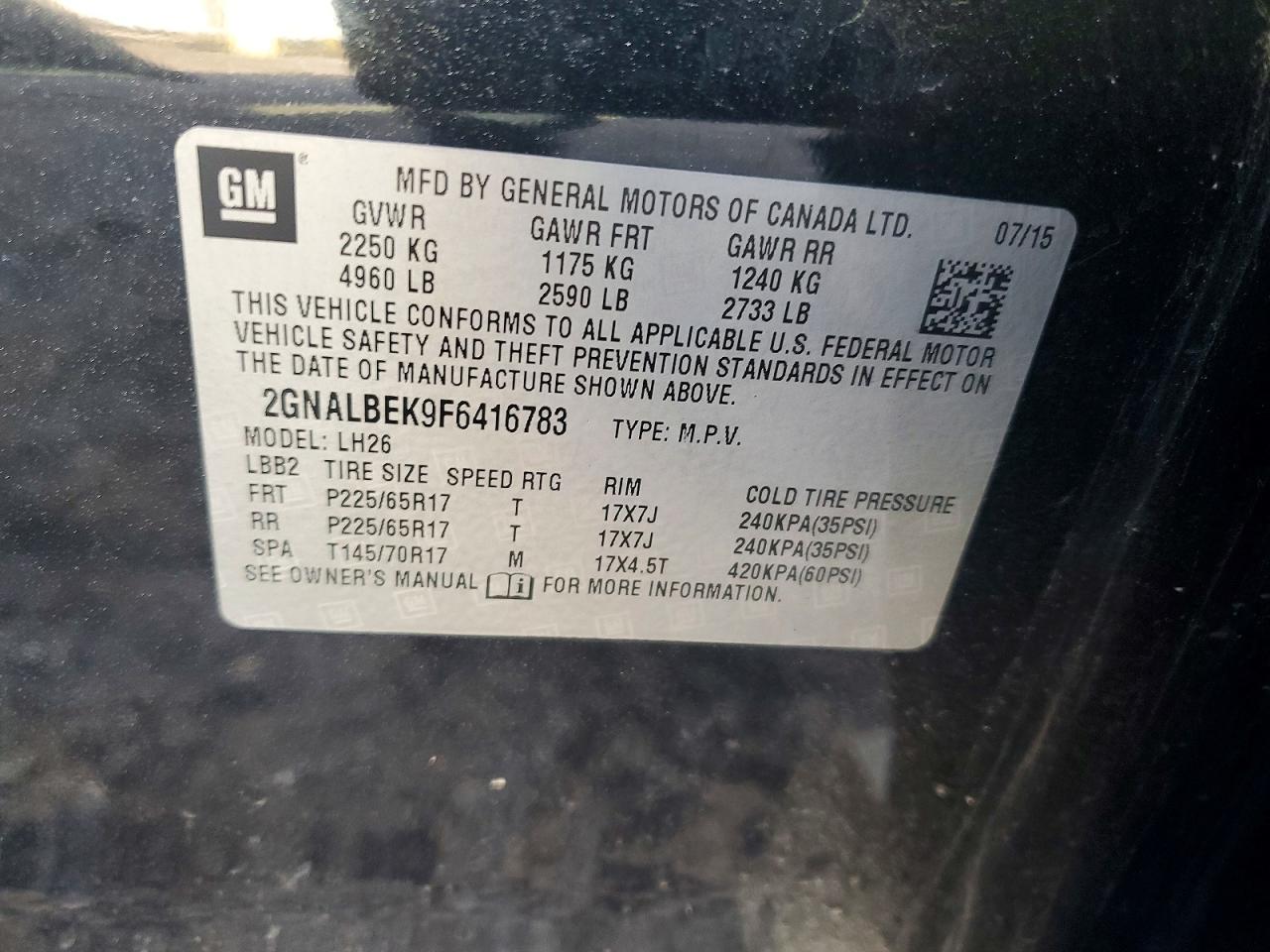 2015 CHEVROLET EQUINOX
