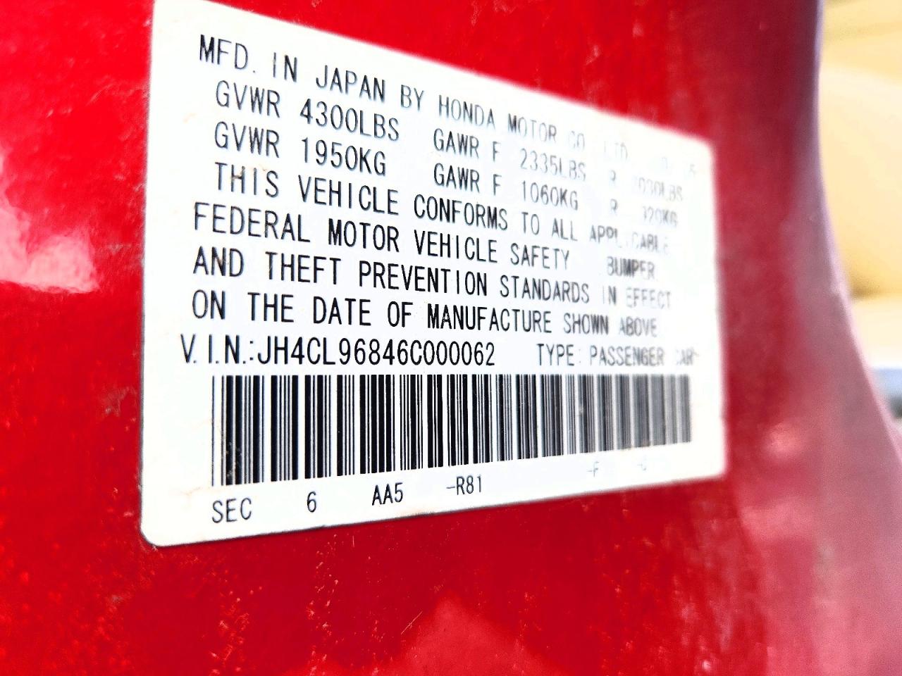 2006 ACURA TSX