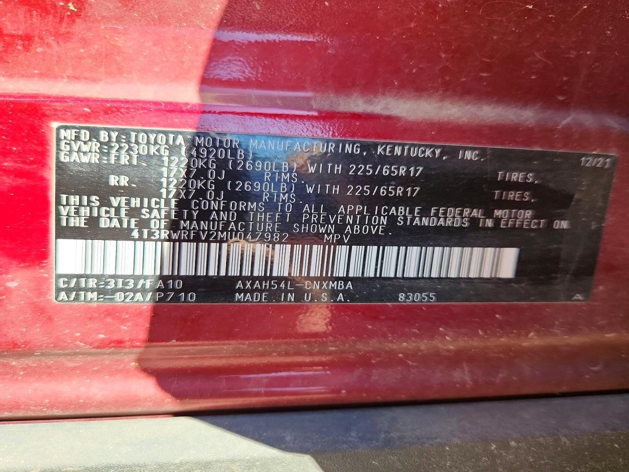 2021 TOYOTA RAV4