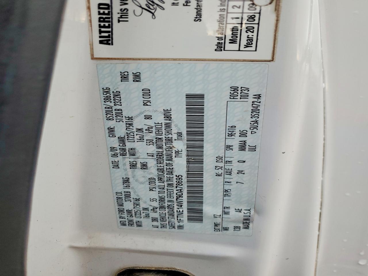 2009 FORD ECONOLINE