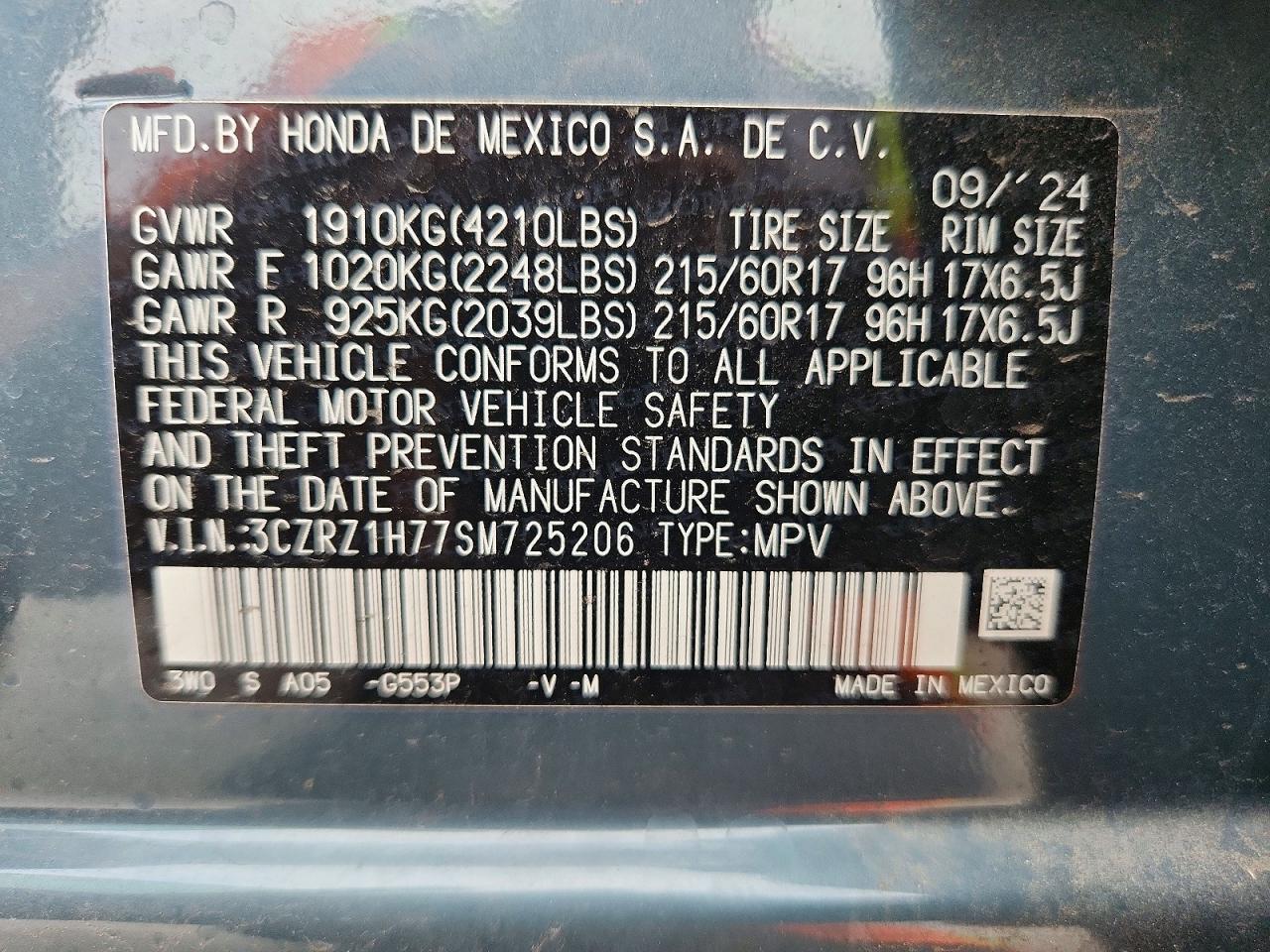 2025 HONDA HR-V