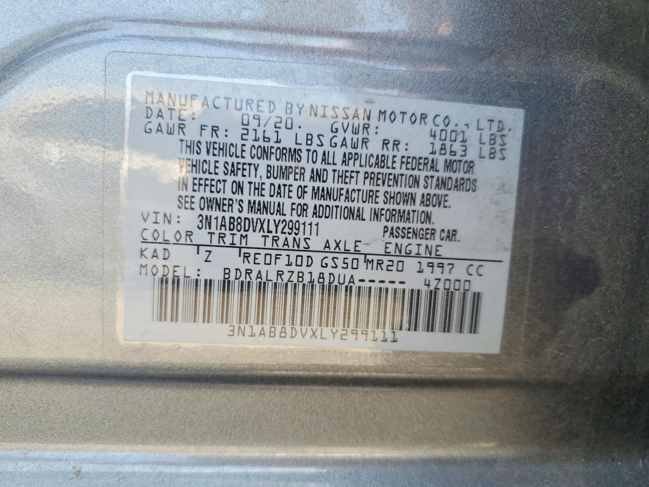 2020 NISSAN SENTRA