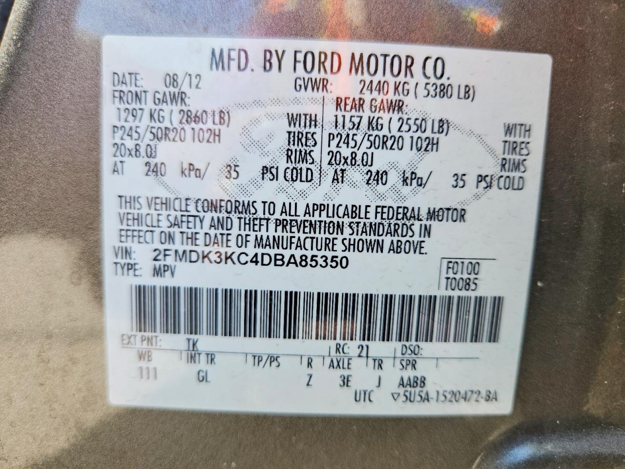 2013 FORD EDGE