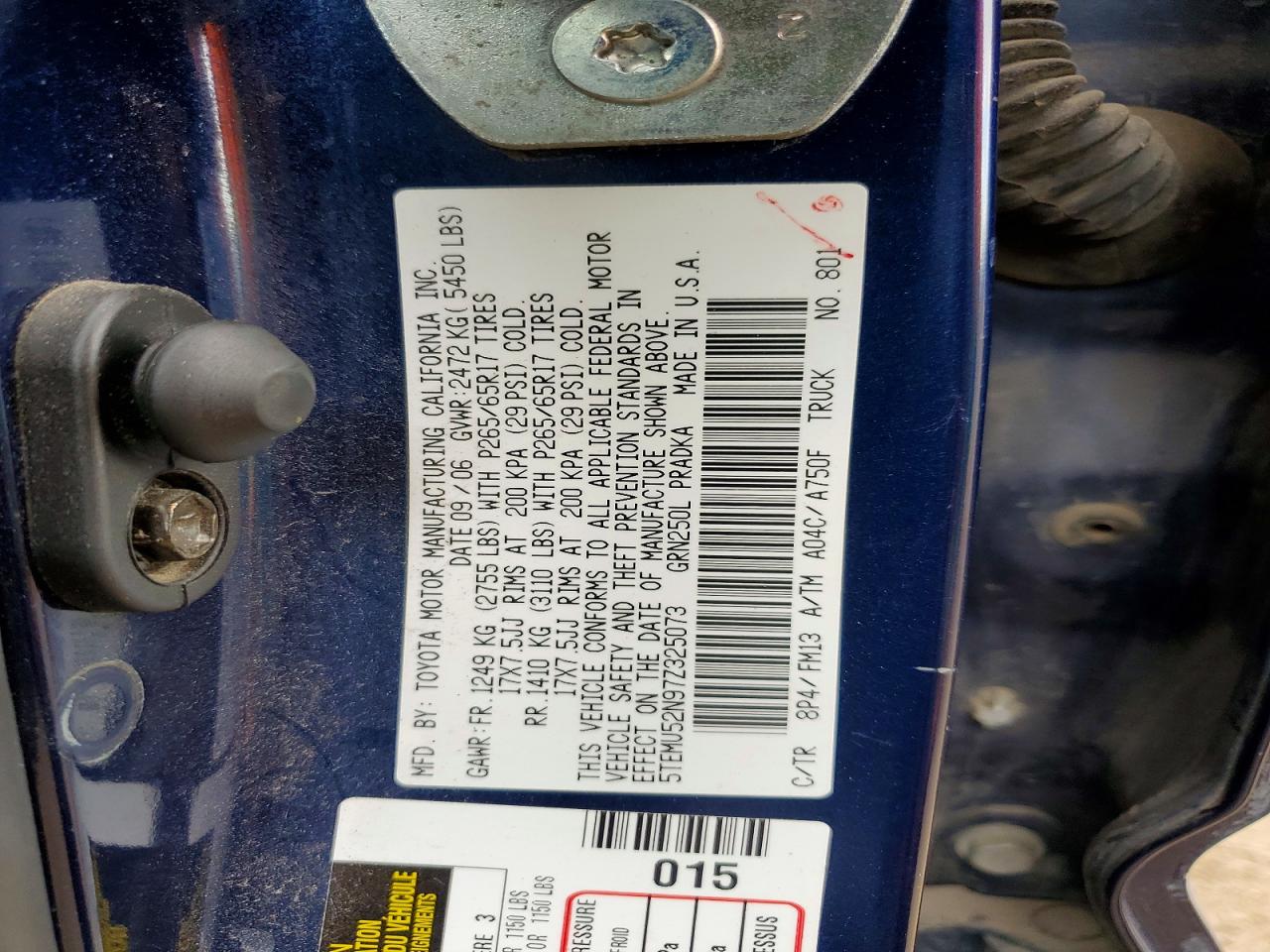 2007 TOYOTA TACOMA