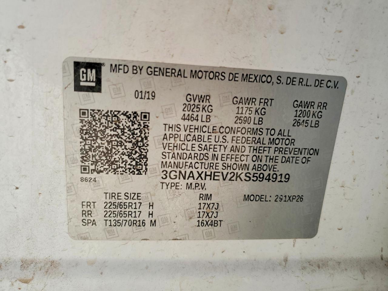 2019 CHEVROLET EQUINOX