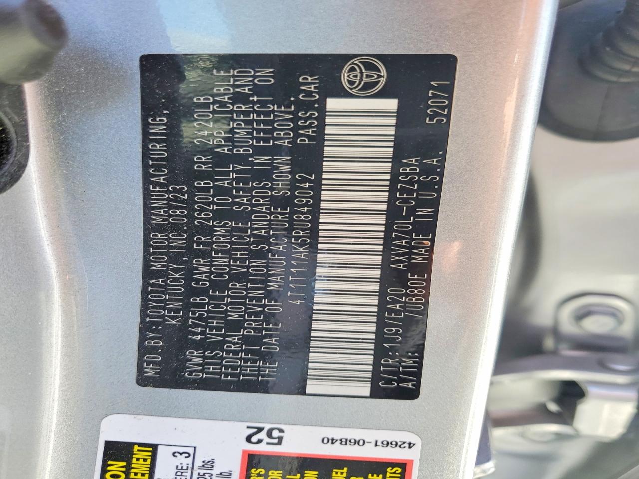 2024 TOYOTA CAMRY