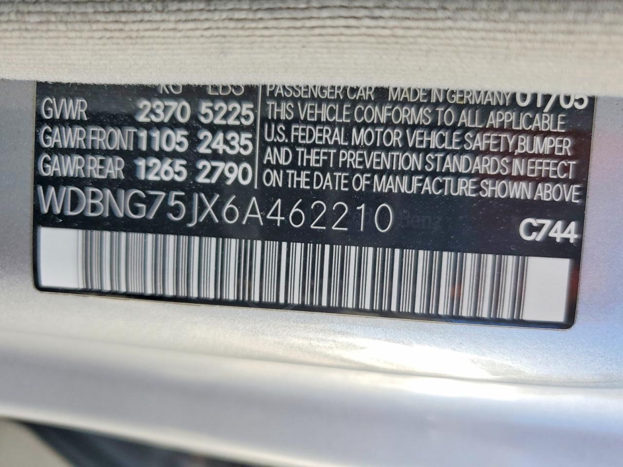 2006 MERCEDES-BENZ S-CLASS