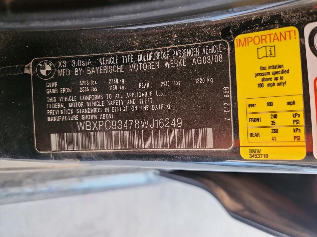 2008 BMW X3