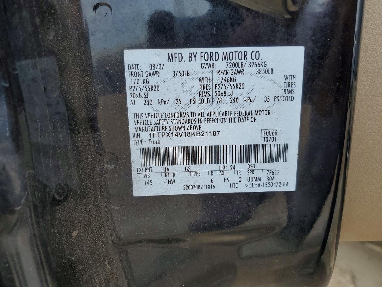 2008 FORD F150