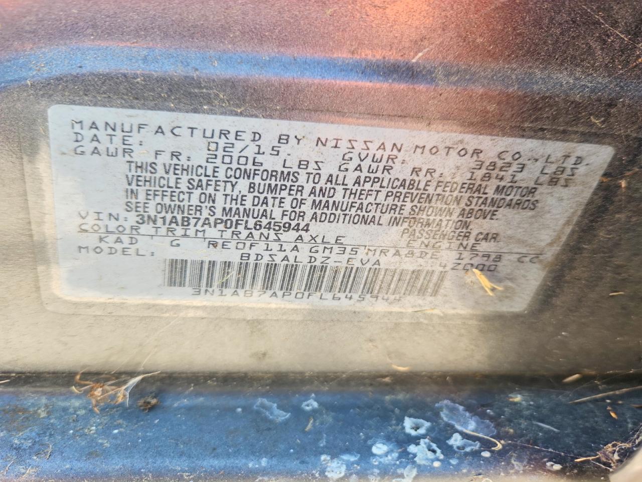 2015 NISSAN SENTRA