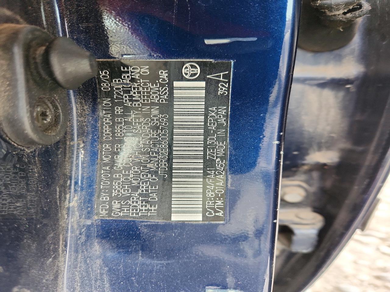 2006 TOYOTA COROLLA