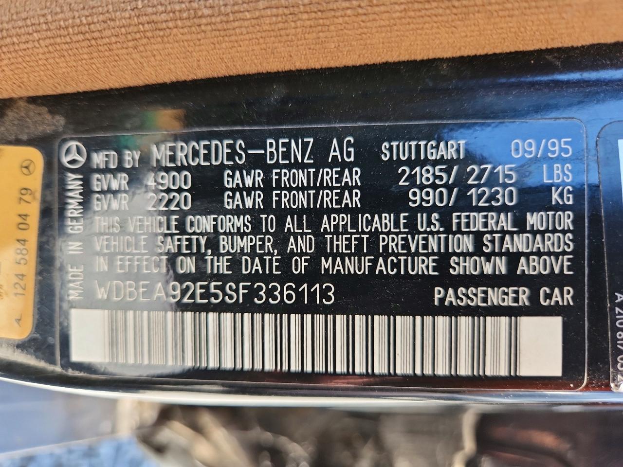 1995 MERCEDES-BENZ E-CLASS