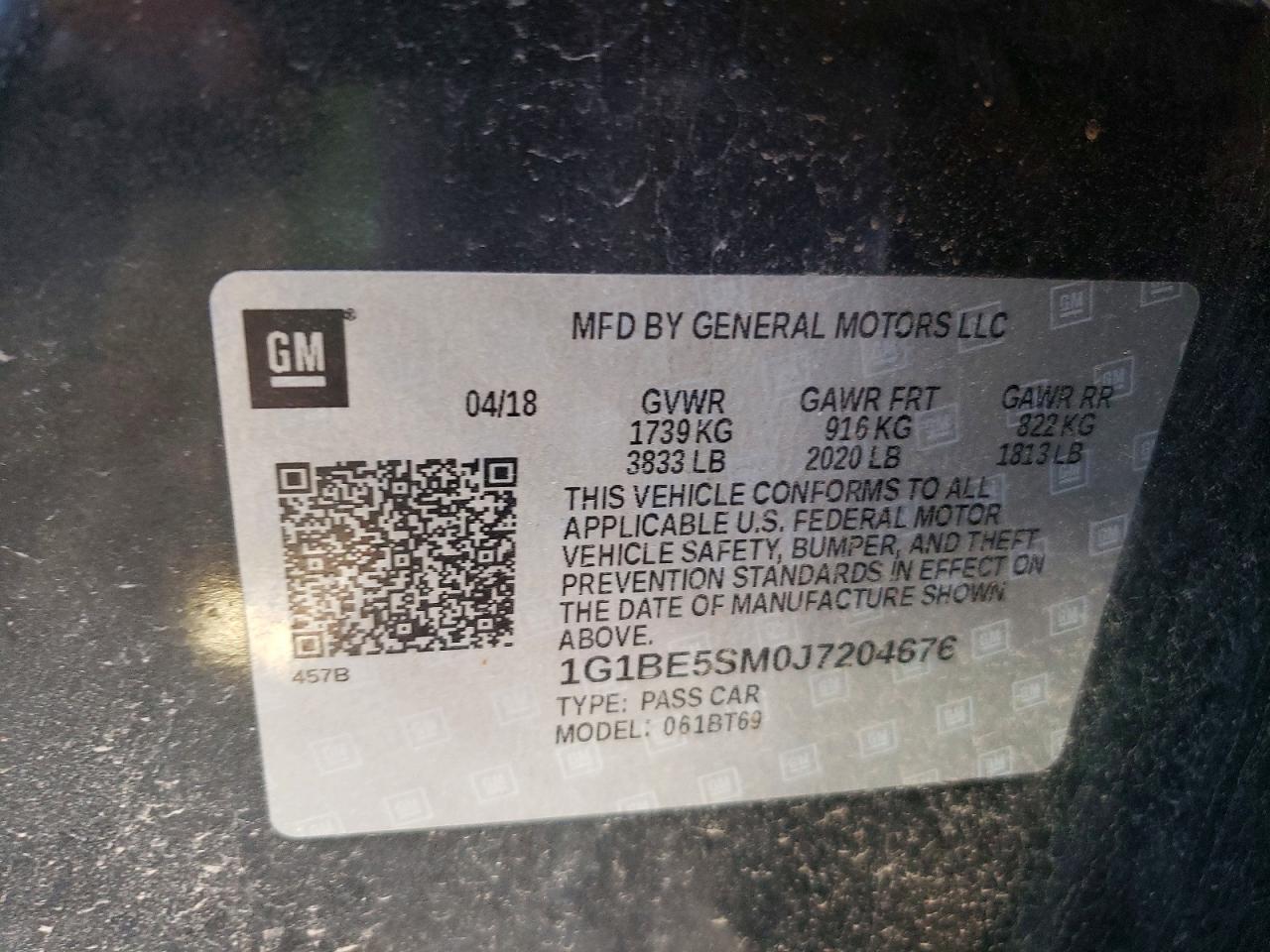 2018 CHEVROLET CRUZE