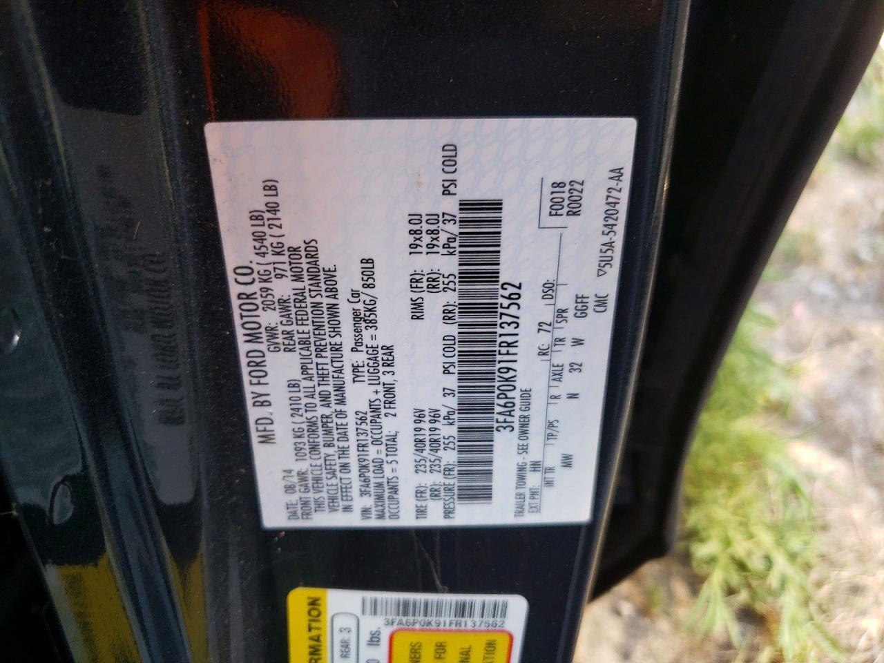2015 FORD FUSION