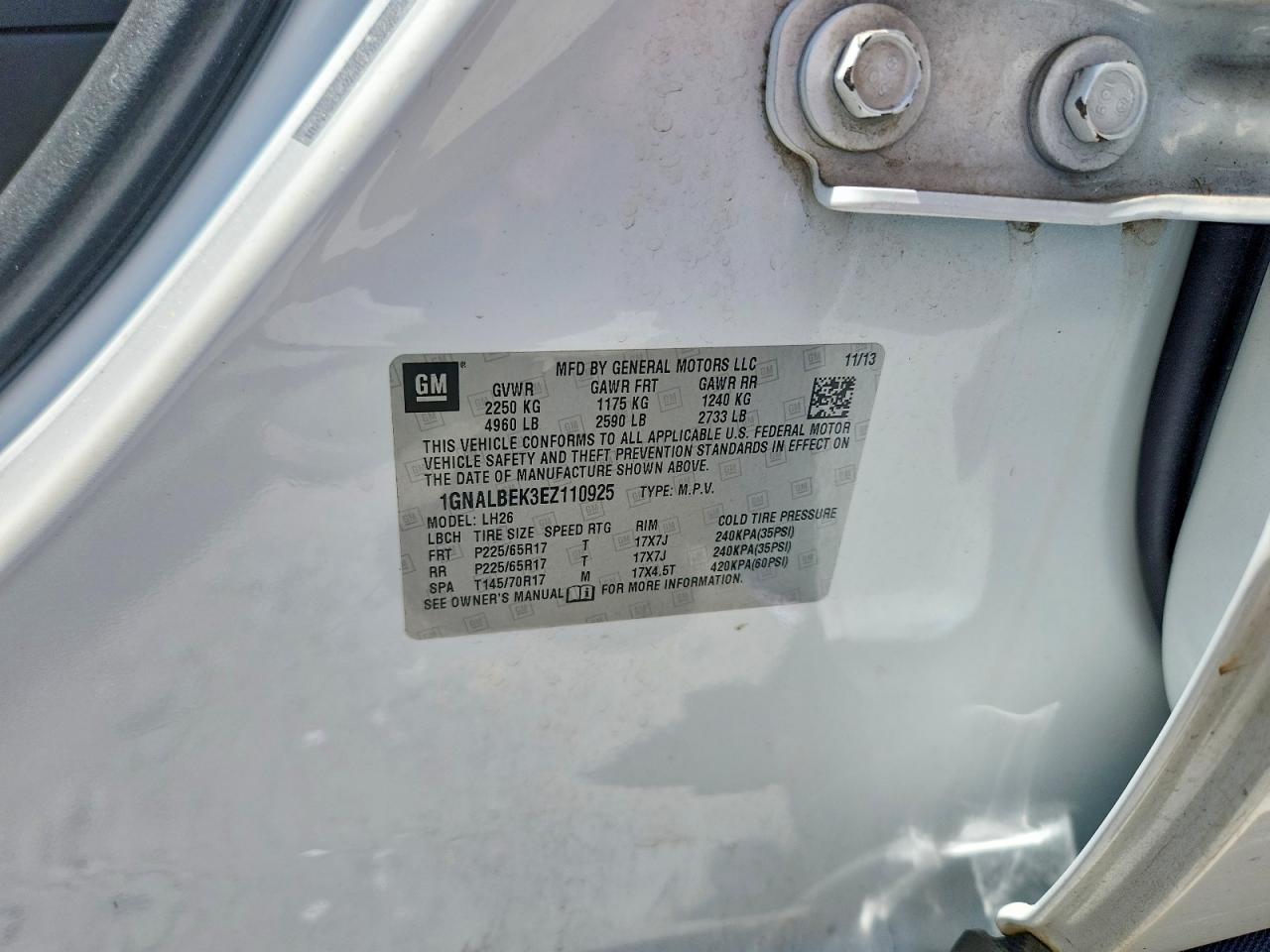 2014 CHEVROLET EQUINOX
