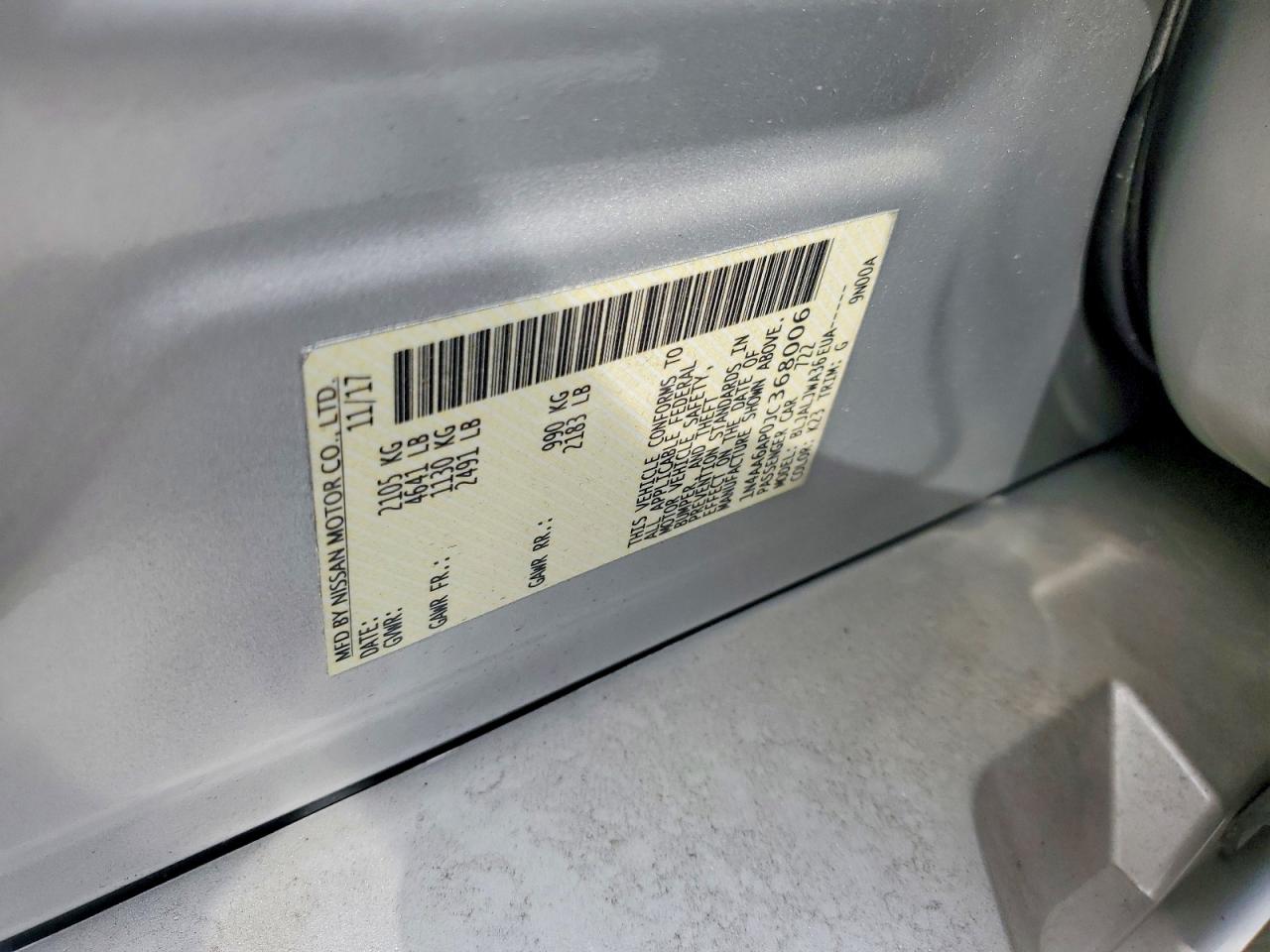 2018 NISSAN MAXIMA