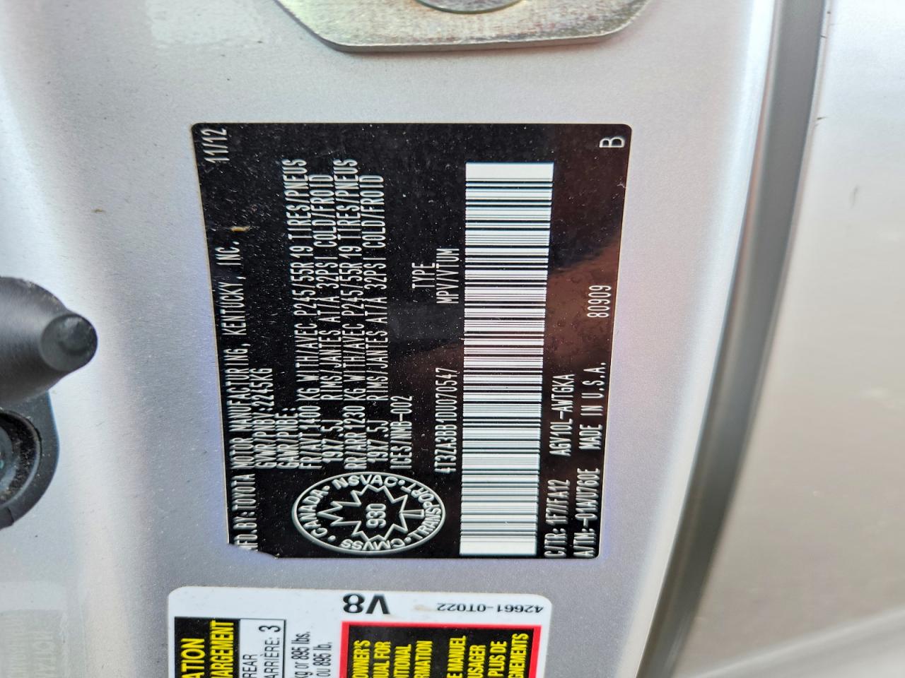 2013 TOYOTA VENZA