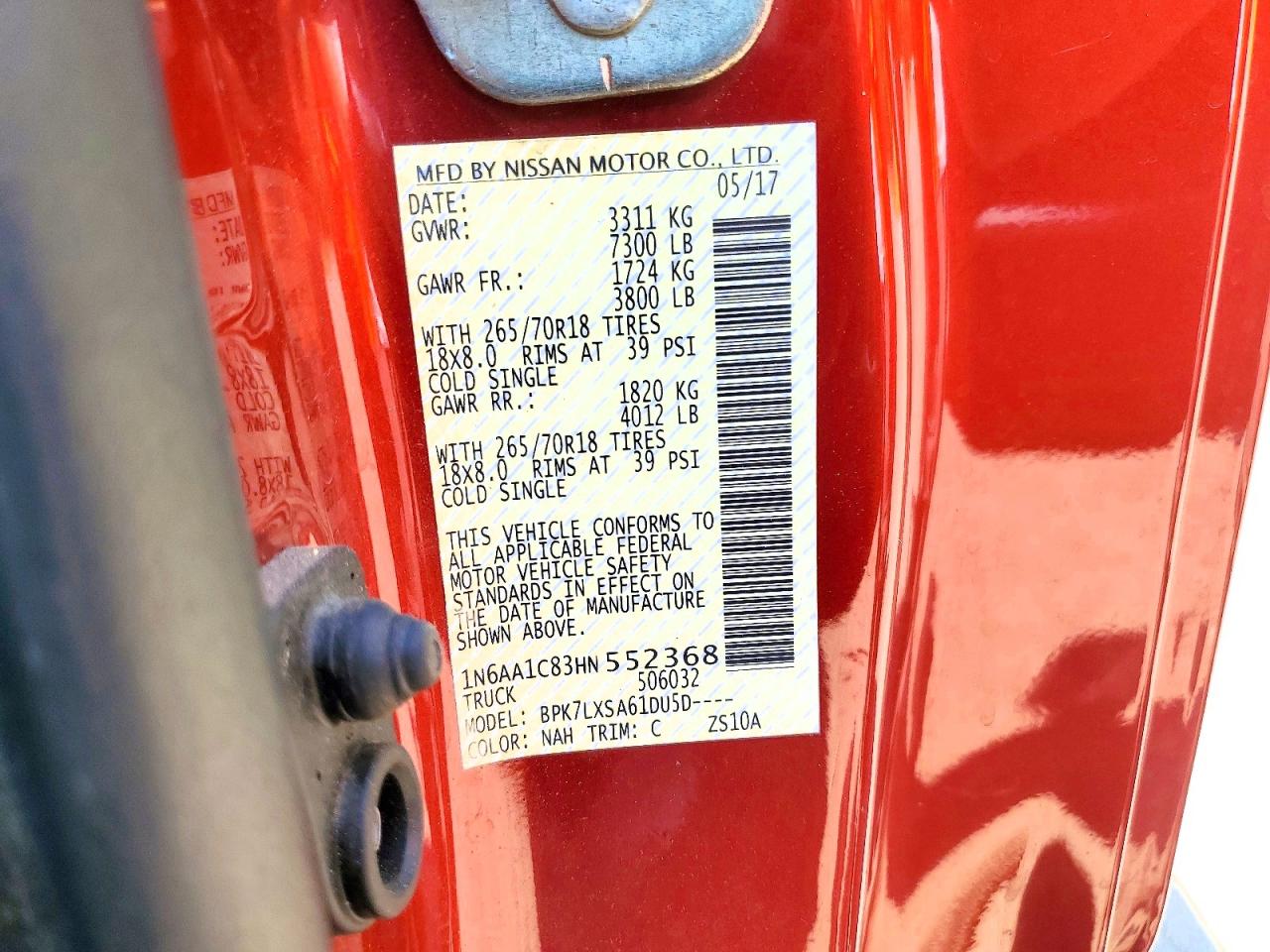 2017 NISSAN TITAN