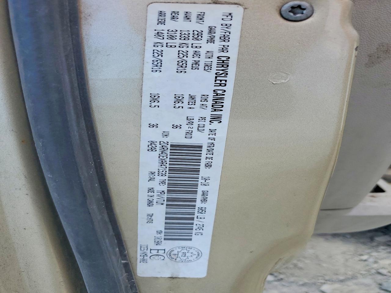 2010 DODGE CARAVAN