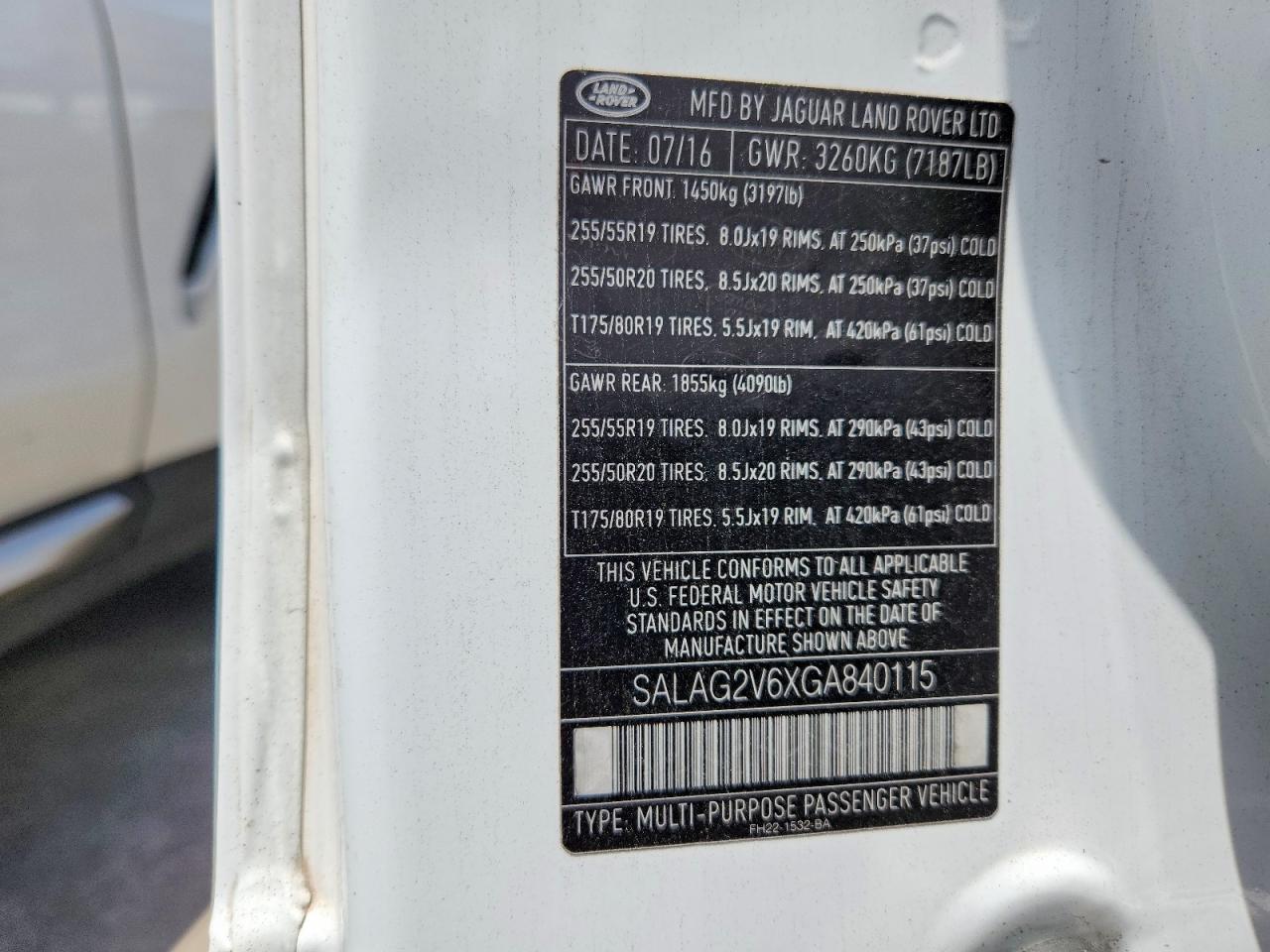 2016 LAND ROVER LR4