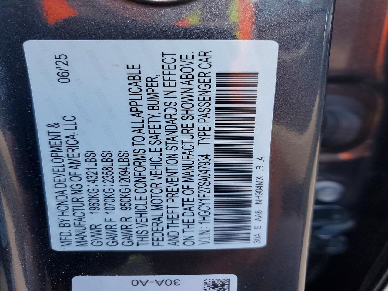 2025 HONDA ACCORD