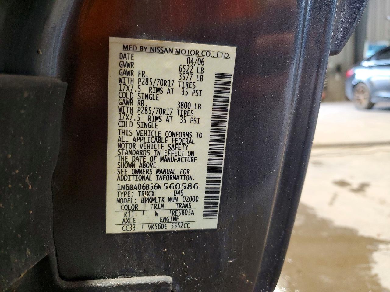 2006 NISSAN TITAN