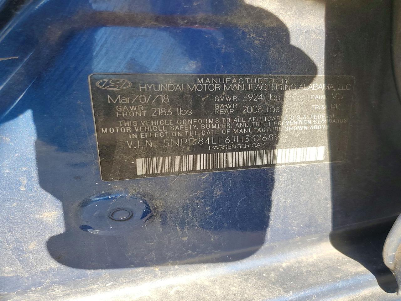 2018 HYUNDAI ELANTRA