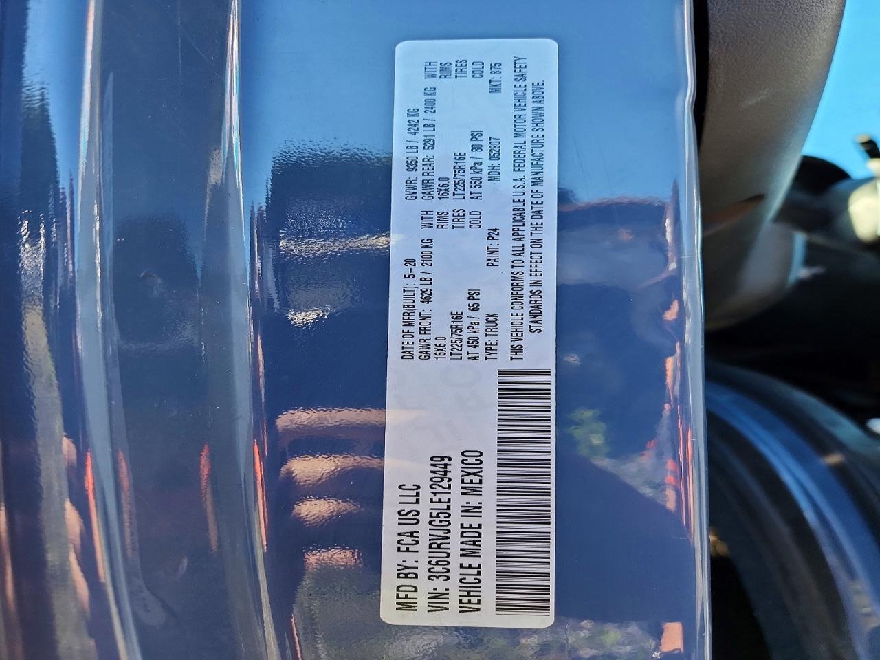 2020 RAM PROMASTER