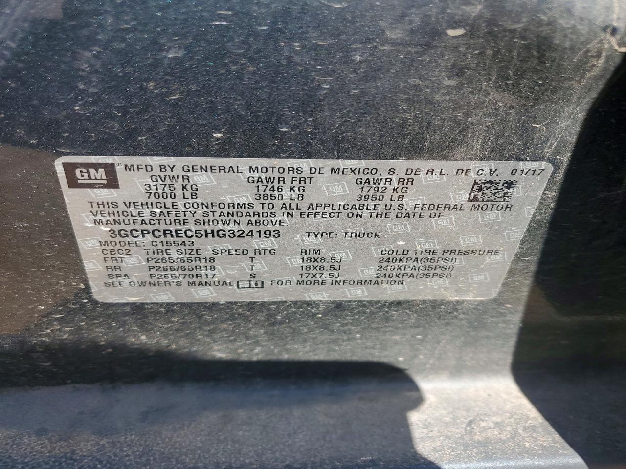 2017 CHEVROLET SILVERADO