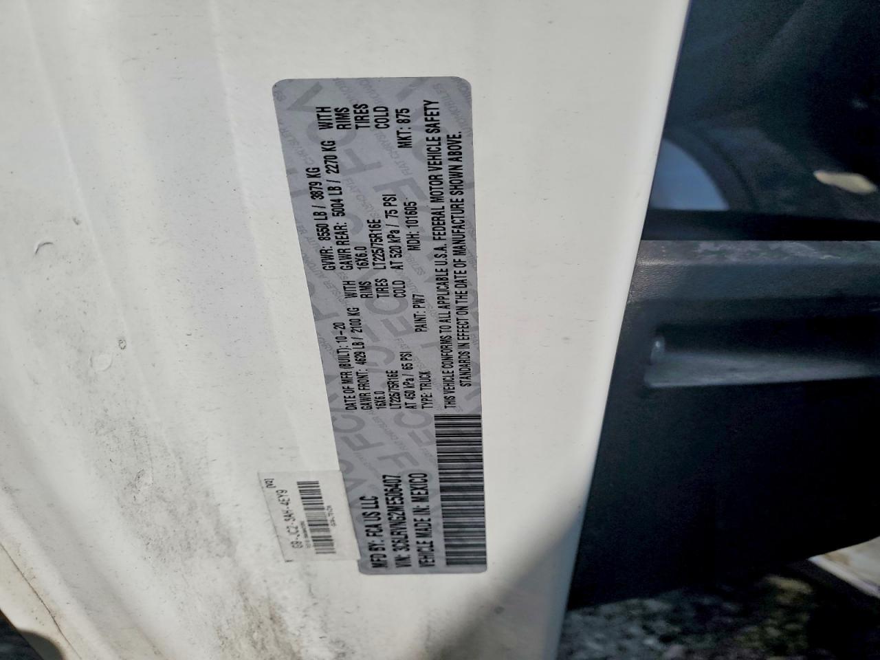 2021 RAM PROMASTER