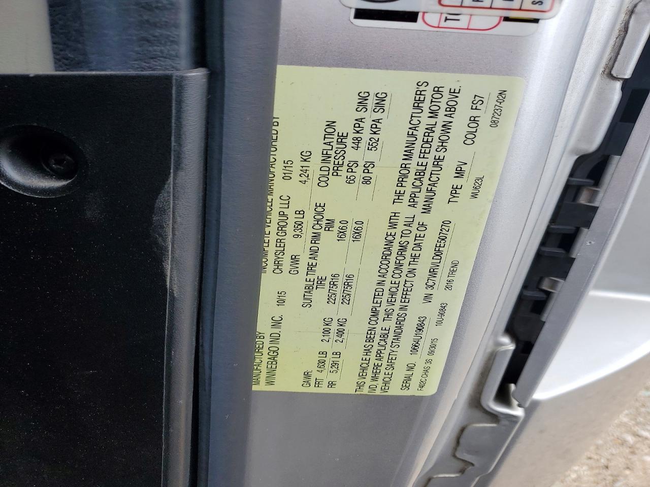 2016 RAM PROMASTER