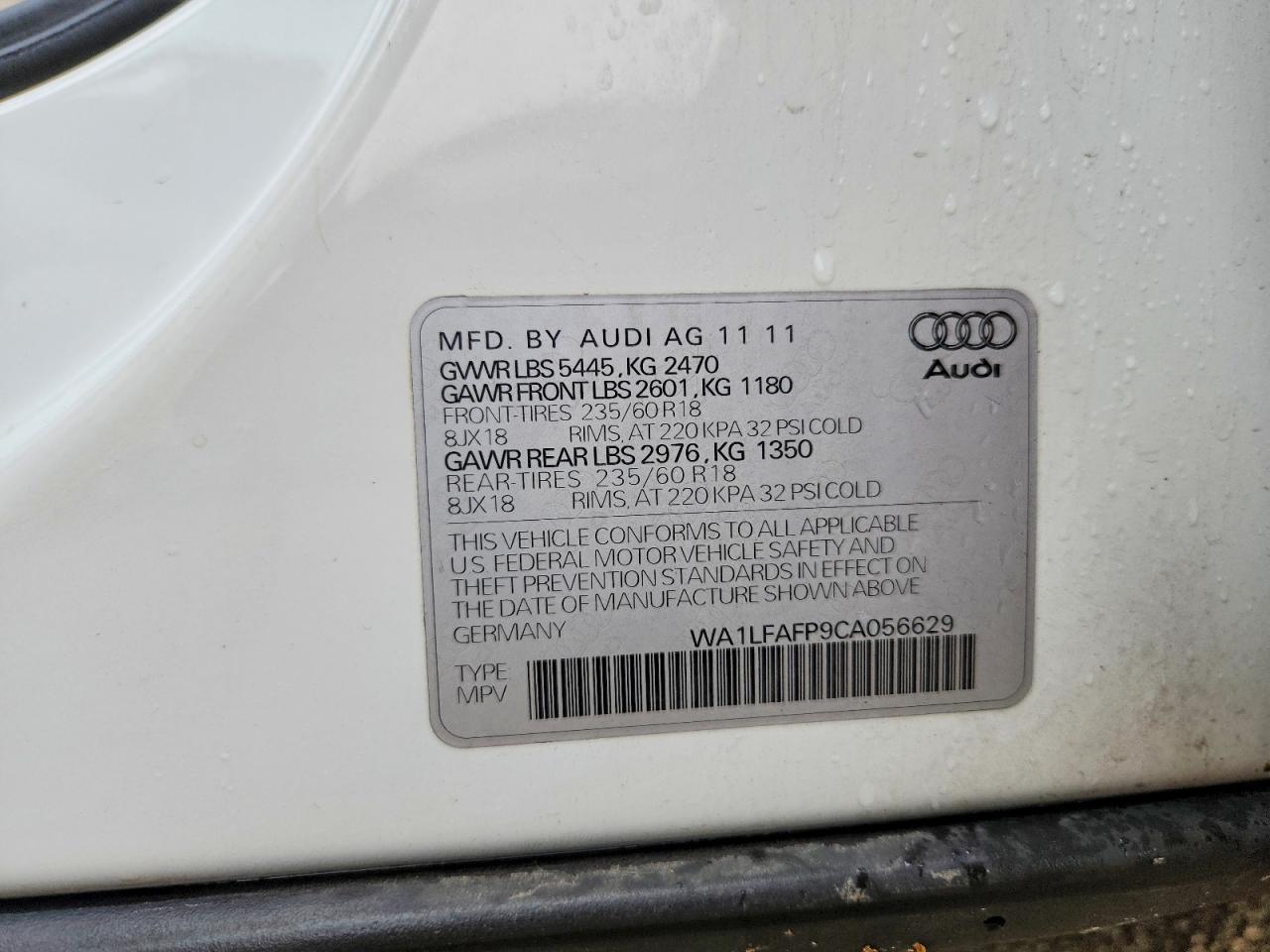 2012 AUDI Q5
