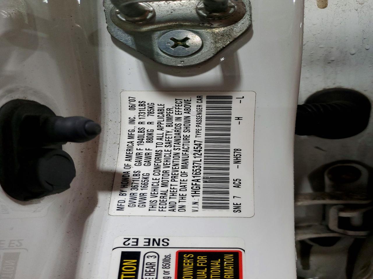 2007 HONDA CIVIC